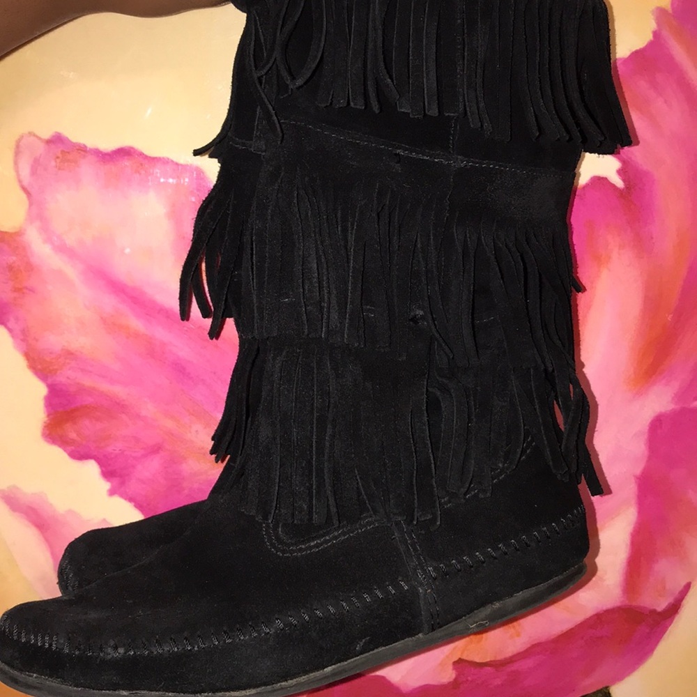 Minnetonka Fringe Boots